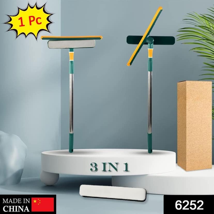 Store4hope 3 in 1 Glass Wiper Used in All Kinds of Household and Official Places for Cleaning and Wiping of Floors, Glasses and DUST ETC. view 2