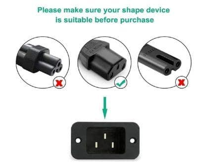 Champion Desktop Power Cord Cable IEC C15 3-Pin for PCs, Printers, Computer, Monitors and SMPS view 2