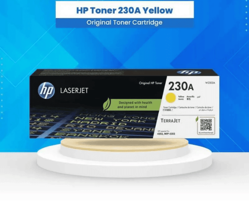 HP 230A Yellow Original LaserJet Toner Cartridge (W2300A) | For HP Color LaserJet Pro 4201, 4203, MFP 4301, 4303 Series view 2
