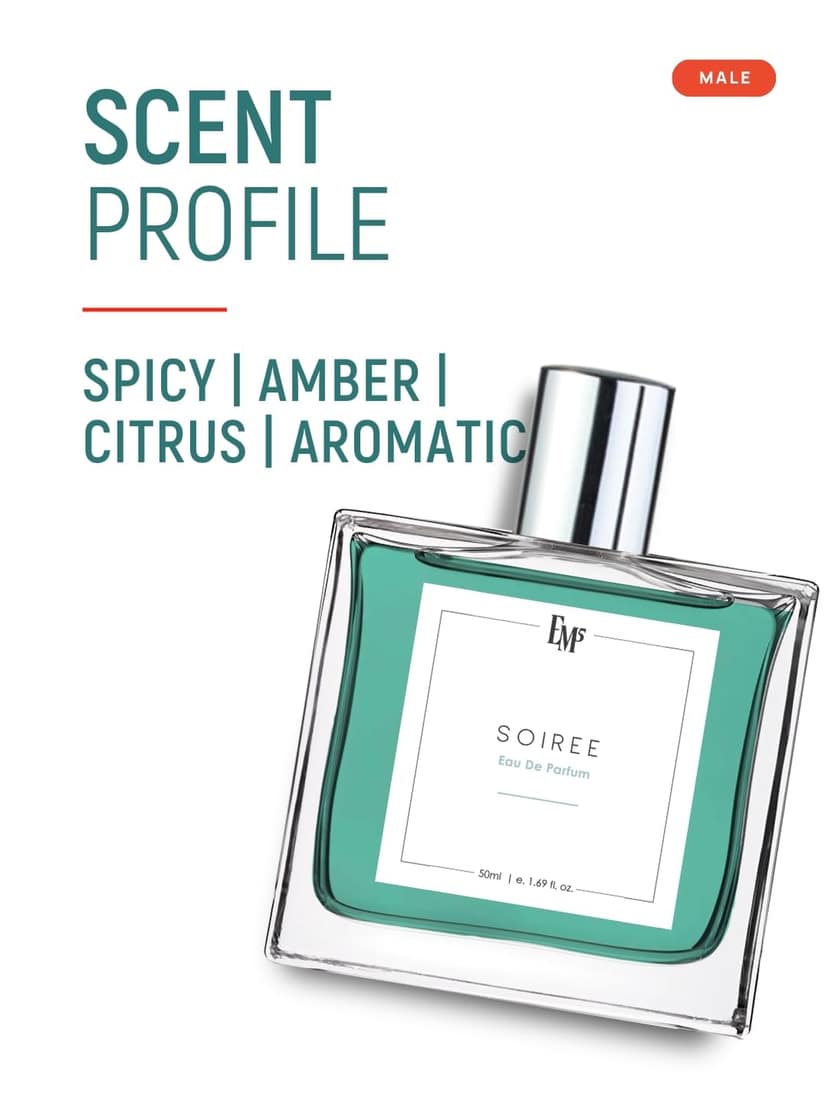EM5 Soiree Perfume for Men | Spicy Amber Citrus Scent | EDP Strong and Long Lasting Spray | Fragrance Gift for Him EM5 Soiree Perfume for Men | Spicy Amber Citrus Scent | EDP Strong and Long Lasting Spray | Fragrance Gift for Him - 50 ml (Pack of 1) view 2