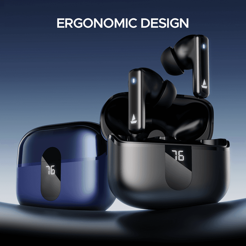 boAt Airdopes 121 Pro Plus | Wireless Earbuds with 100 Hours Playback, 4 Mics with ENx™ Technology, BEAST™ Mode Blue view 2