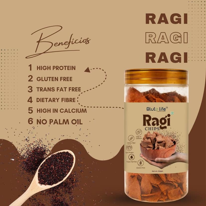 Blute Life Ragi + Quinoa + Soya + BeetRoot Masala Chips Combo view 2