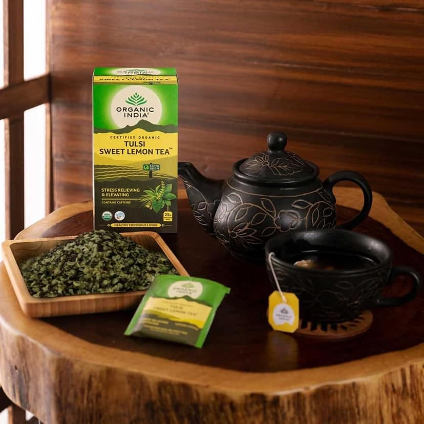 Organic India Tulsi Sweet Lemon 25 Tea Bags view 2