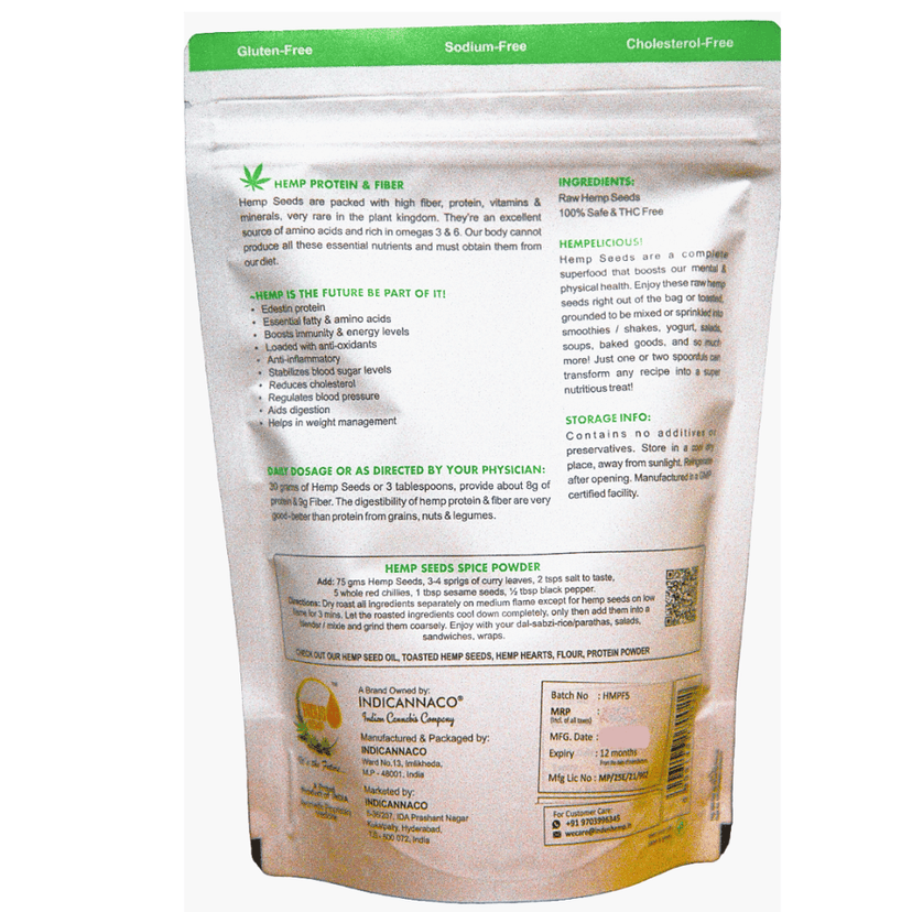 INDUS HEMP - Natural Hemp Seeds | Protein & Dietary Fibre | Vegan & Gluten-free view 2