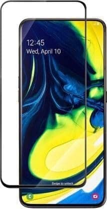 PLUGTECH Advanced Tempered Glass With Anti-Explosion 9H Hardness Edge-To-Edge Coverage Screen Guard for SAMSUNG A80