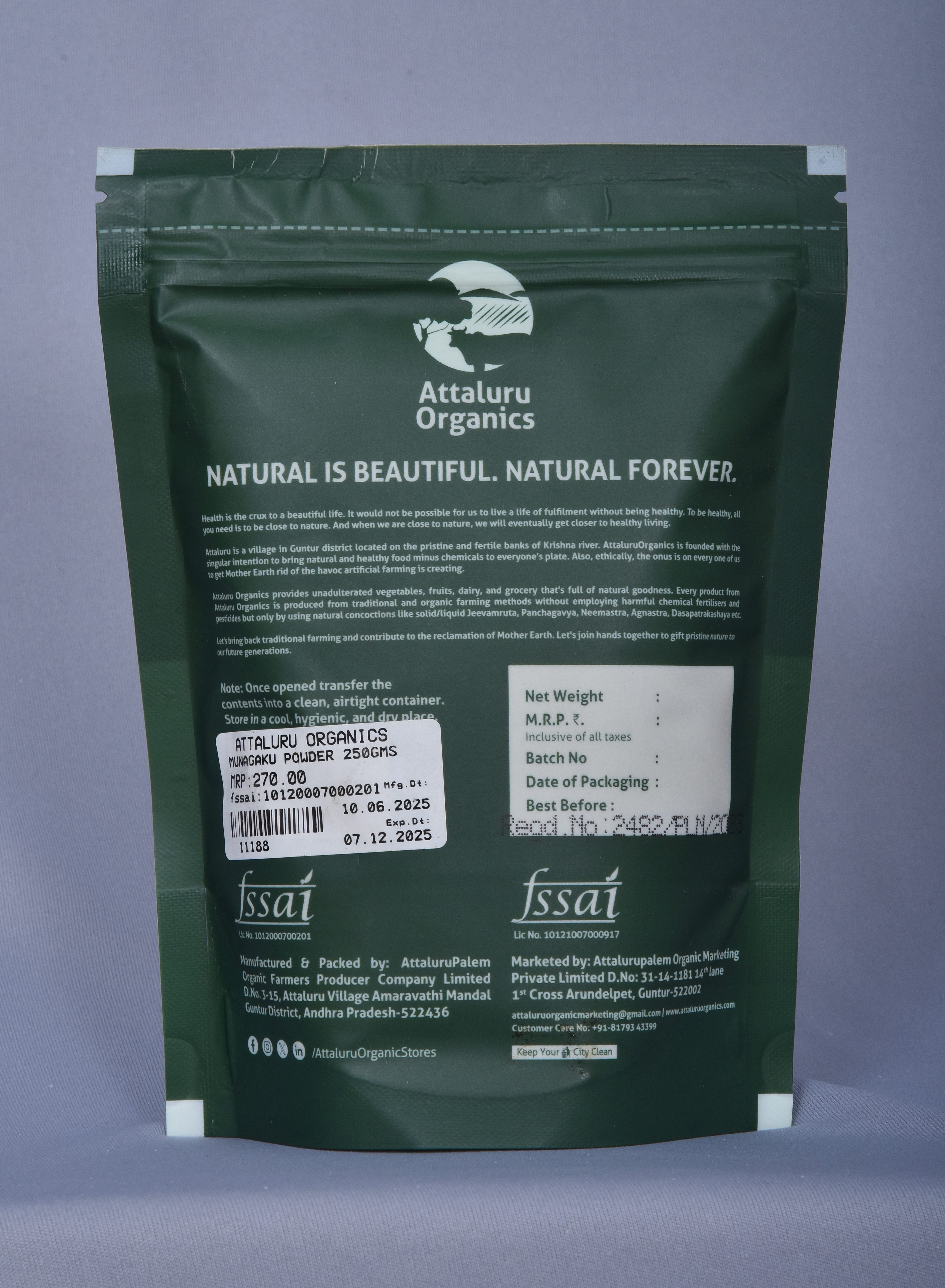Attaluru Organics Moringa Powder view 2