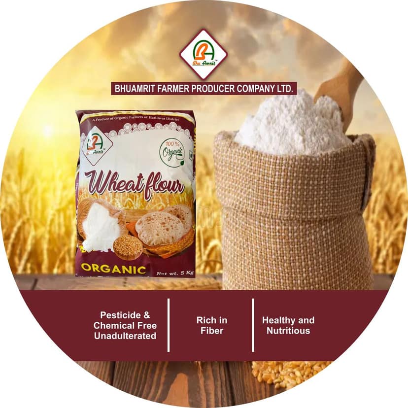 Bhuamrit Organic Wheat Flour - 5 Kg (11.0lb) view 2