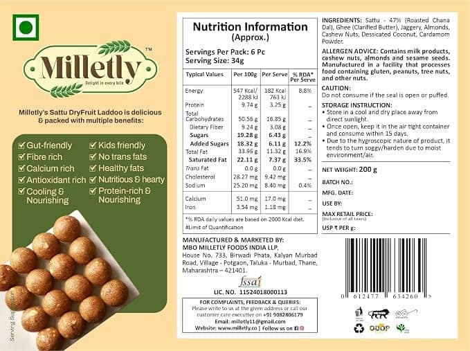 Milletly Sattu DryFruit Laddoo view 2