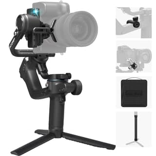 FEIYU TECH SCORP 2 Kit Camera Gimbal Stabilizer,Built-In AI Tracker,Vertical Shooting For Reels & Shorts,Touch Screen,Max 2.5Kgs,Fits Sony/Canon/Nikon/Fujifilm Mirrorless & DSLR Camera, Black