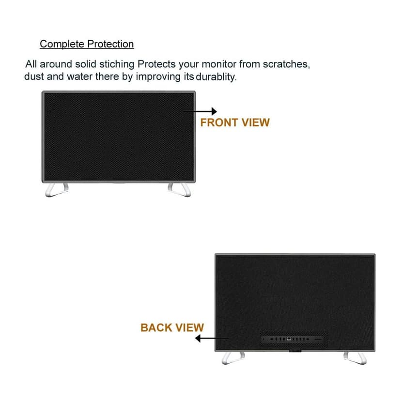 PalaP Super Premium Dust Proof Monitor Cover for DELL All in ONE Desktop 24 inches (Black) view 2