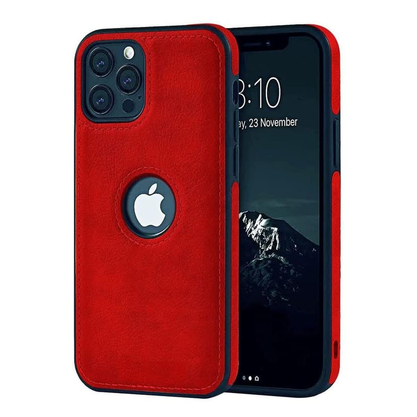 LIRAMARK PU Leather Flexible Back Cover Case Designed for iPhone 12 Pro