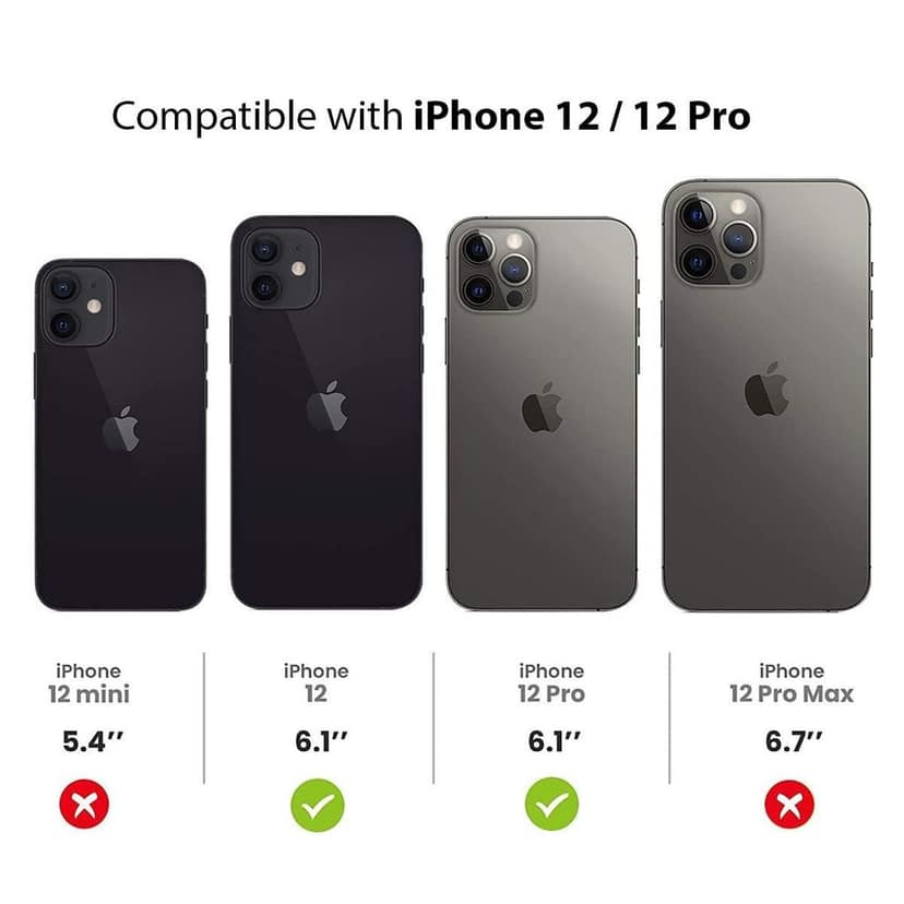 LIRAMARK PU Leather Flexible Back Cover Case Designed for iPhone 12 Pro view 2