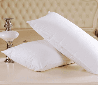 EASTTARDOMM Polyester Fibre Solid Sleeping Pillow Pack of 2 | White | Size – 16 x 26 Inches |