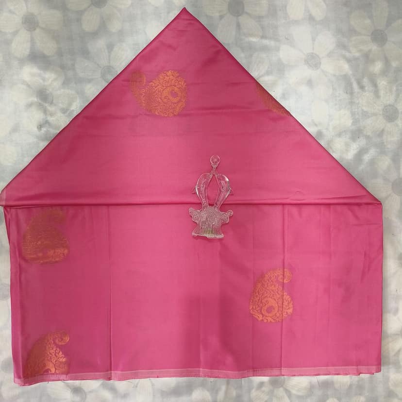 Soft Silk Saree with Blouse - Hot Pink
