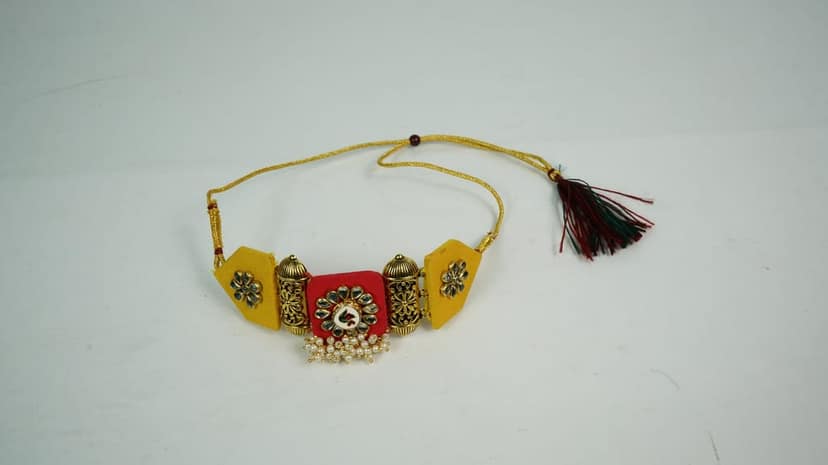 Fabric Chokar Jewellery view 2