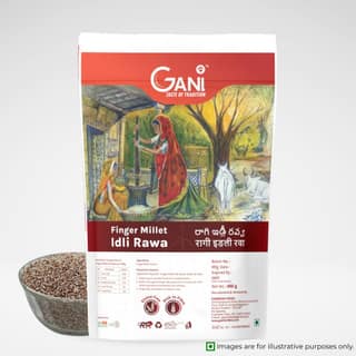 Gani Ragi Idli Rawa -450g l Finger Millet Idli Rawa Gluten-Free, Rich in Fiber