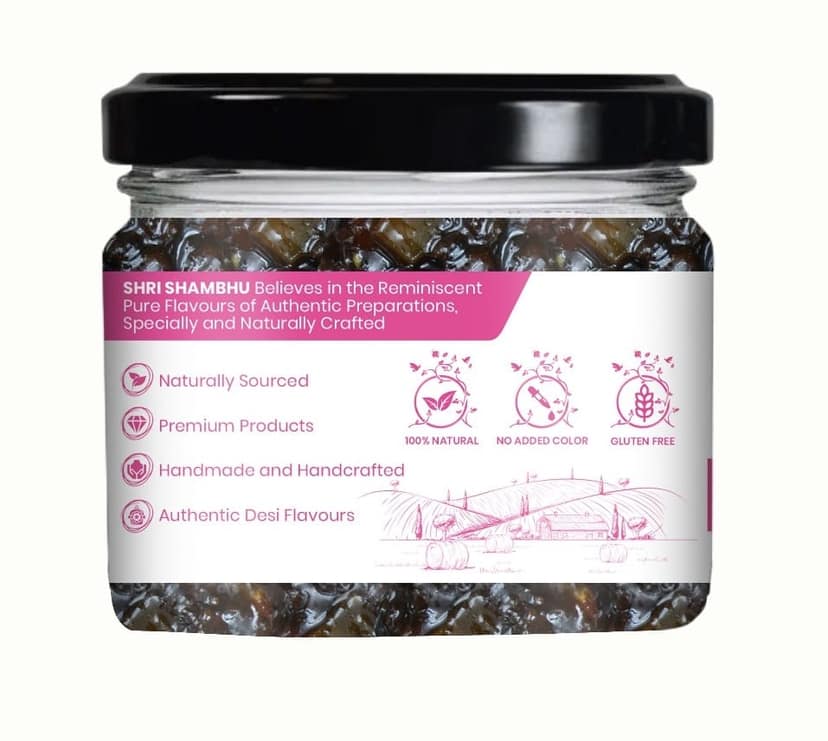 Shri Shambhu | Fruits Pickle | Authentic Handcrafted Mixed Fruit Pickle | Mix Fruit Achar | Mix Berries | Sweet & Tangy | 300g view 2
