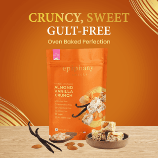 Epiphany Dry Fruits Snacks Bar Energy Crunch Pack of 4 Dry Fuits Festival Hamper Gift Pack Almond Vanilla, Cranberry Almond, Blueberry Almond , California Pistachio Sweet Crunch Chikki Bar 85Gm Each