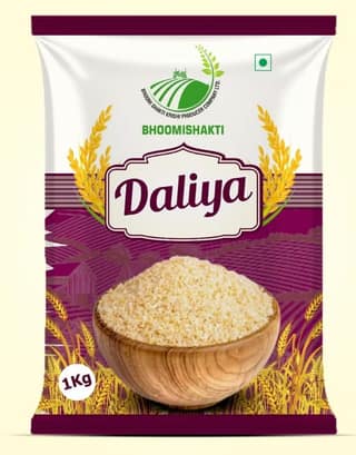 Bhoomi Shakti Premium Daliya 1 kg High Quality Broken Wheat for Healthy Meals