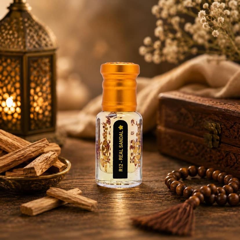 alnaqi fragrances Real Sandal Attar_parent| Perfume Oil, Alcohol-Free Roll-On, Arabian Attar with Pure Sandalwood Notes, Long-Lasting Concentrated Perfume Oil, Unisex Luxury Arabic Fragrance view 2