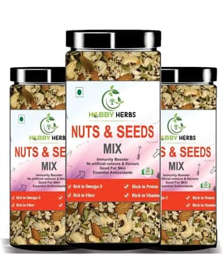 "Wholesome Trail Mix: Roasted Flax Seeds.