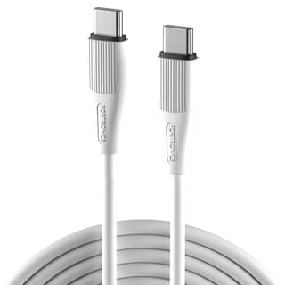 Portronics Silklink Type-C to Type-C 60W 1M Fast Charging Cable - White
