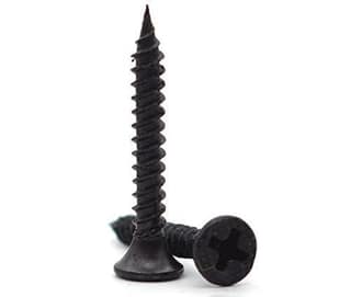 INDRICO? Screws for Fixing Wood, Plywood, Plasterboards Black Iron Four Head (Pack of 200, 2 Inches Screw)