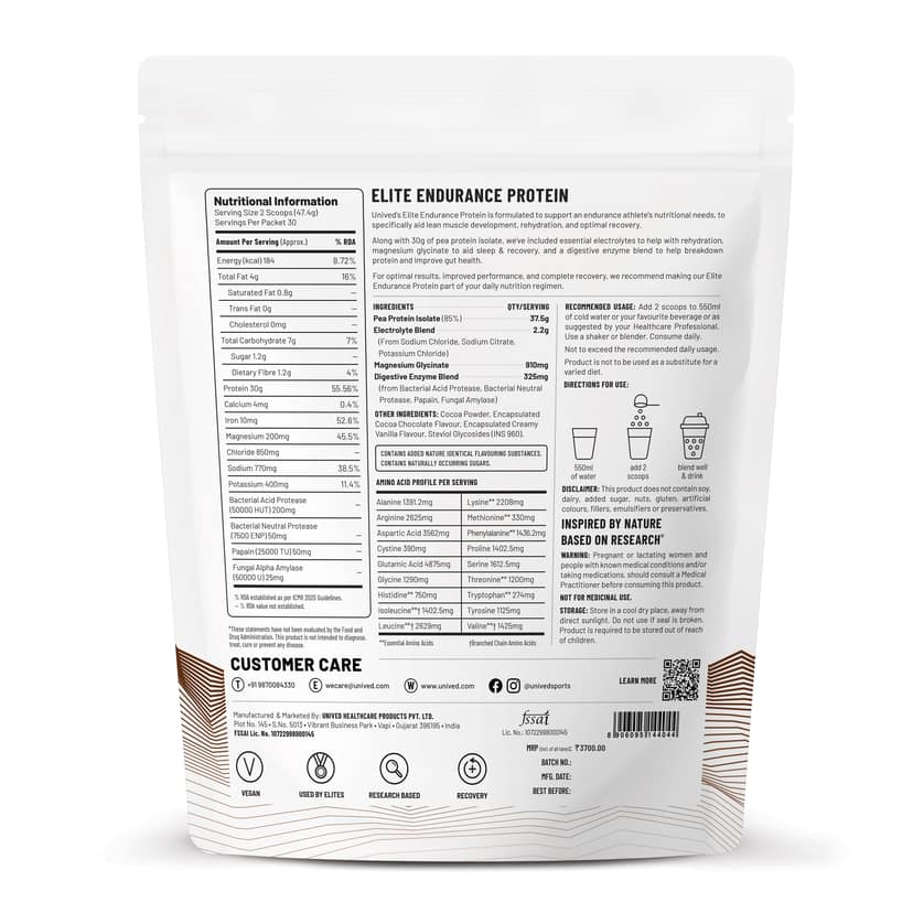 Unived Plant Protein for Strength Recovery and Stress Relief Cocoa Choco view 2