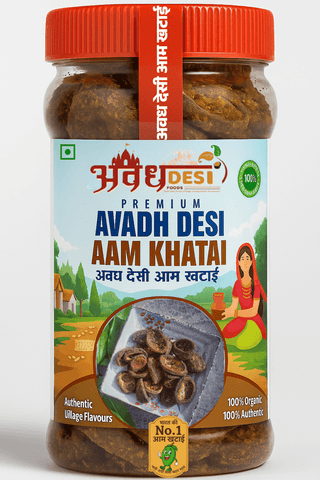 AVADH DESI FOODS - Home Made Traditional Special Aam ki khatai | Amchur | Khatta Chatpata | Kairi | Spicy Dry Mango