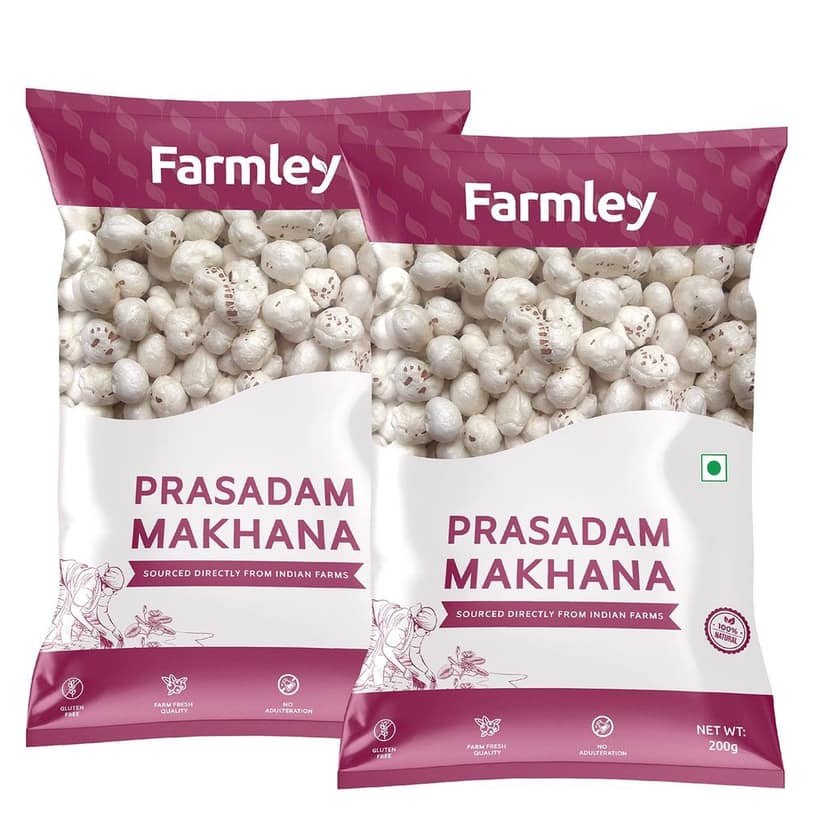 Farmley Prasadam Phool Makhana 400 g Pack of 2 each 200g | Premium Fox Nuts