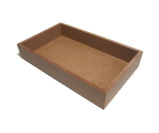 DEVESHA DIY Wooden Rectangle Tray - 10 × 6 Inch | Art and Craft, decoration and Decoupage