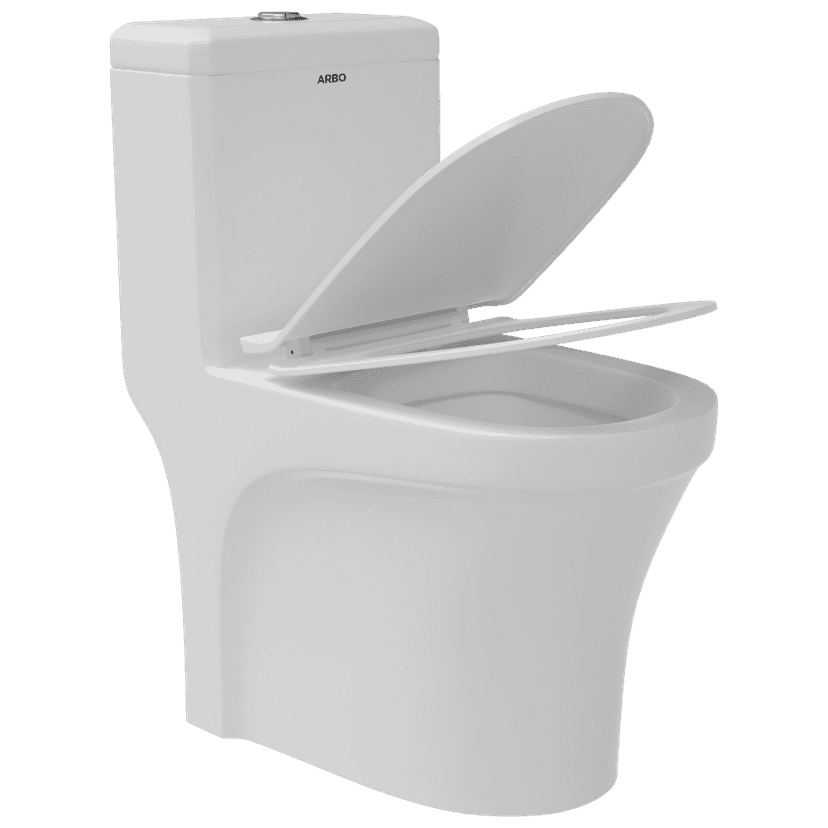 OPC-26121PP Cosmo P Trap Washdown One Piece Closet With Soft Close Seat Cover, Hinges, Fixing Accessories Set and Accessories Set, Cistern Fittings view 2