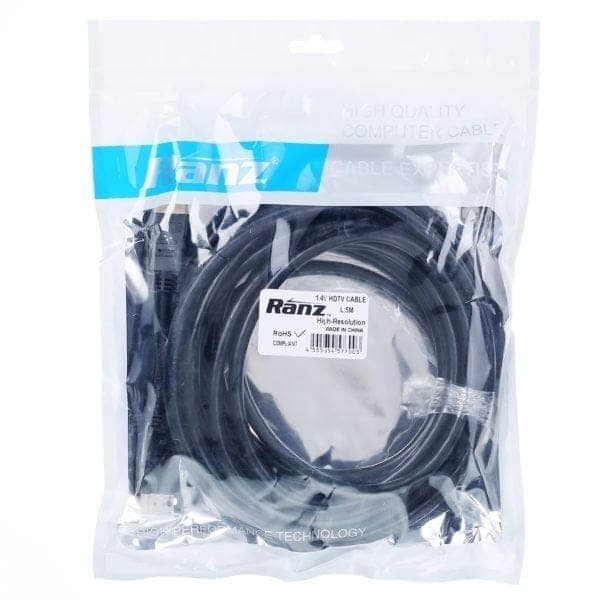 HDMI to HDMI (Male-Male) Cable 1.4V High-Speed with Ethernet - 5Mtr (Black) view 2