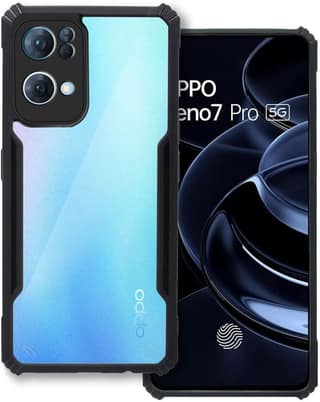 PLUGTECH Slim Shockproof Case | Matte Black Soft | Drop Protection | Precise Cutouts | Premium Mobile Cover for Oppo Reno 7 Pro
