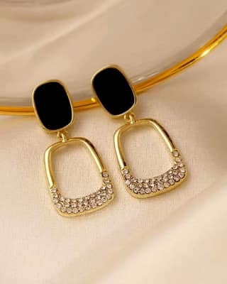 Korean Square Rhinestone Geometric Dangle Earrings – Print Magical Gifts by Print Magical Gifts