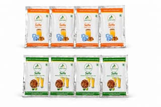 Agro Aura Instant Sattu Premix, Sweet and Masala Salted, 100% Pure & Natural, High in Protein, Ready-to-Drink, 8 Sachets
