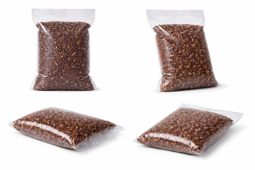 Premium Brown and Yellow Mustard Seeds in Clear Resealable Pouch view 2