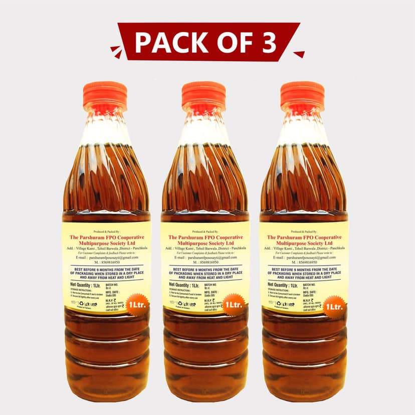 Mustard Oil (1 ltr), Pack of 3 view 2