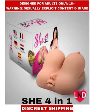 MALE ADULT SEX TOYS SHE 4in1 SMOOTH SILICON DOLL BIG TITS SUCKING MOUTH DEEP PUSST and ANAL HOLE MASTURBATOR For Men