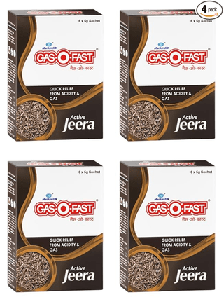 GASOFast Ayurvedic Antacid Jeera flavour (6 sachets*4 5 g each) (Pack of 4)
