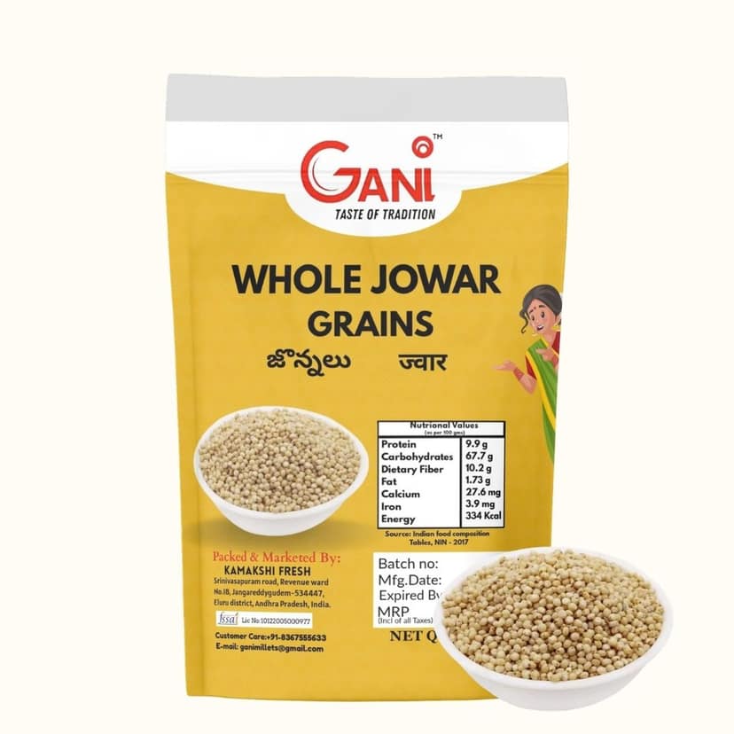 Gani Whole Jowar Grains - 1 kg view 2