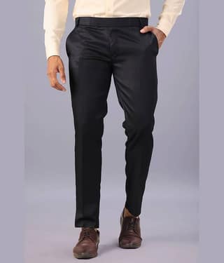 MOUDLIN Regular Men's Formal Trouser - Black ( Pack of 1 )