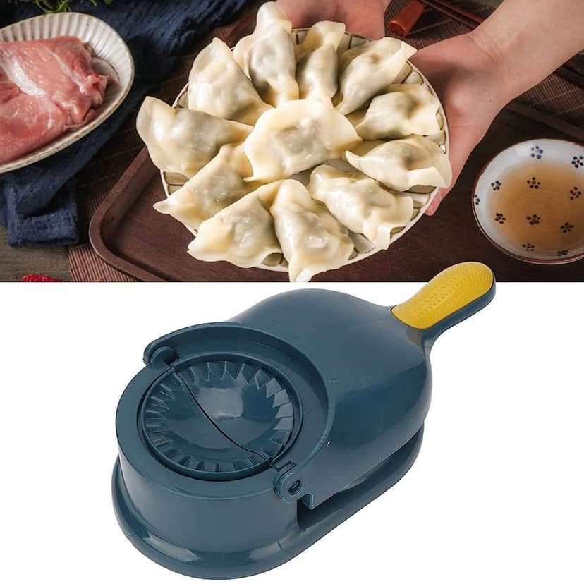 2-in-1 Dumpling Maker Mould Machine – Gujiya, Ghughra & Kachori Press Tool | Manual Dumpling Skin Press & Shape Maker Kitchen Tool (Food Grade PP) view 2