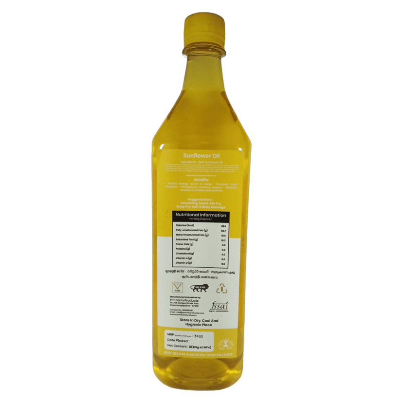 Pure Sunflower OIL 100% Natural OIL WOOD PRESSED COLD PRESSED UNFILTERED - Kitchen's Heart-Healthy Essential view 2
