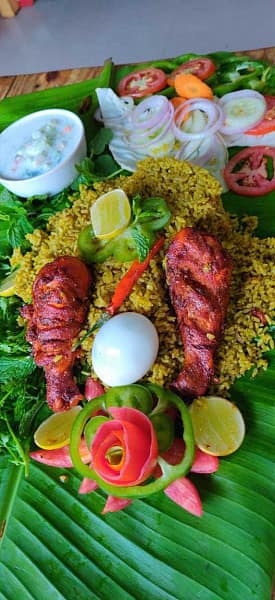 Leg piece biryani