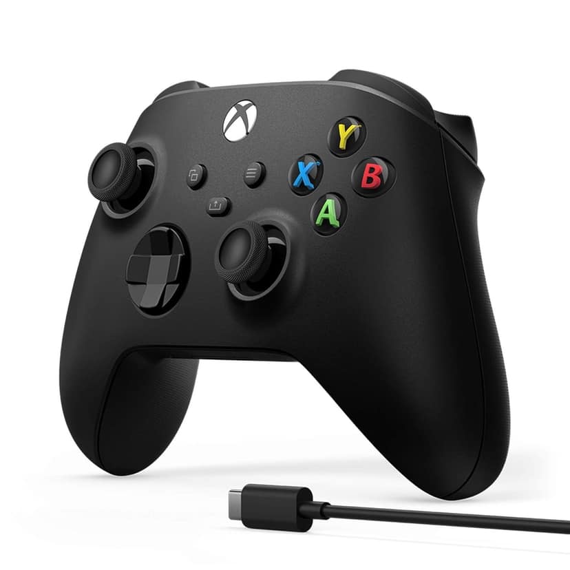 Xbox Controller Carbon Black with USB view 2