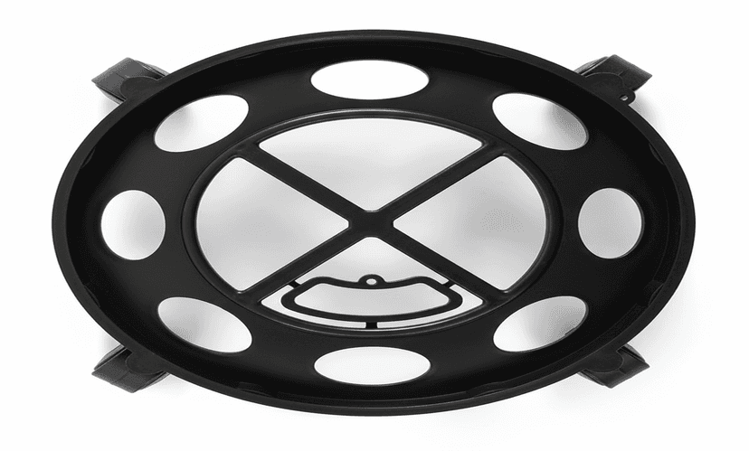 Dark Wolf Black LPG Gas Cylinder Trolley Heavy Duty Wheel Base Stand view 2
