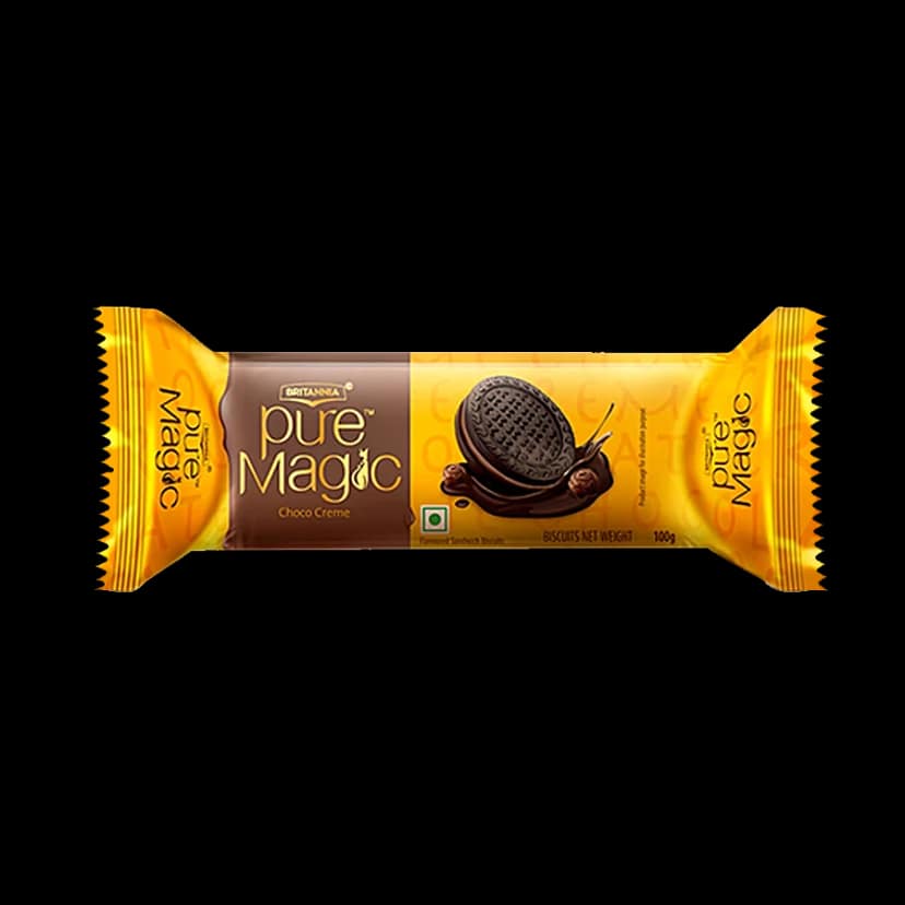 Britannia Pure Magic Creme Biscuits - Choco, 100 G Pouch