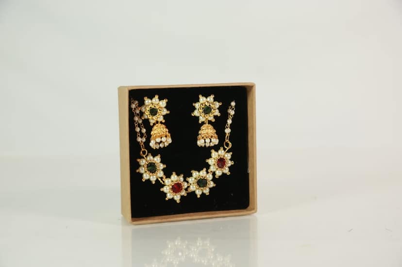 Pearl Necklace Earrings 1 Set Each view 2