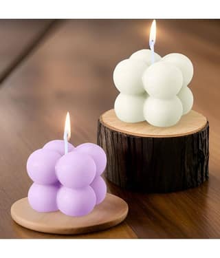 SS ENTERPRISE Multicolour Pillar Candle 5 cm ( Pack of 2 )